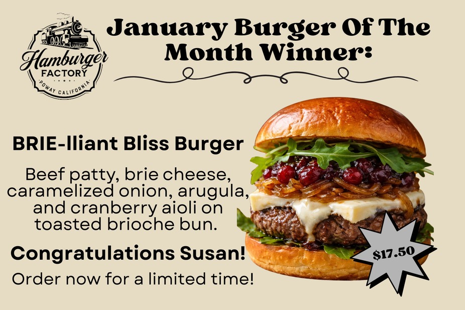 January Burger of the Month: BRIE-lliant Bliss Burger event photo