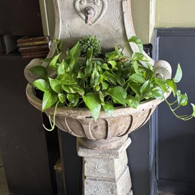 Fountain planter in the lobby..