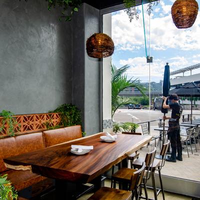Dining area, table by the window.