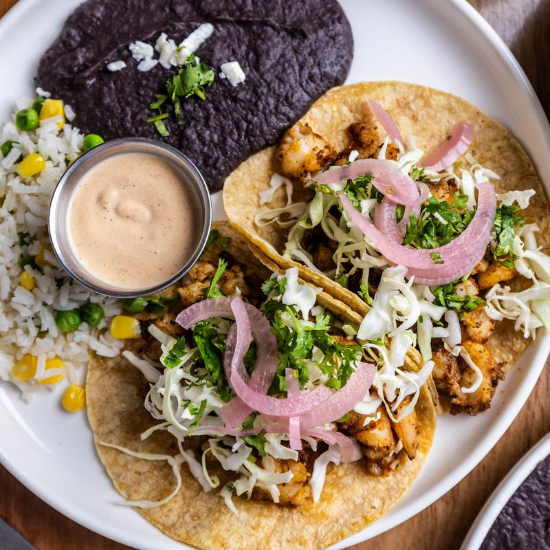 menu item 8 of 10, Rob's Shrimp Tacos* (GF)