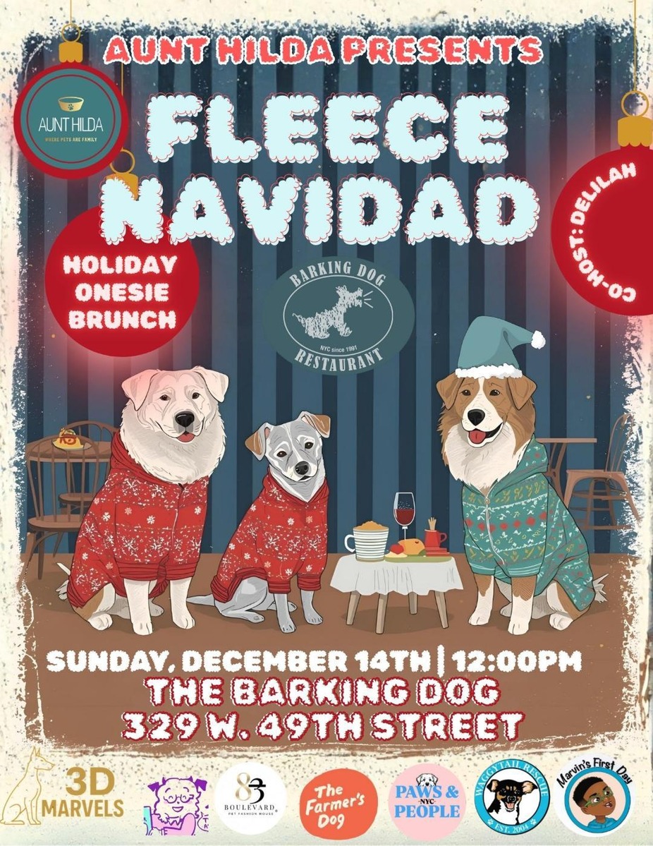 Holiday onesie brunch event photo