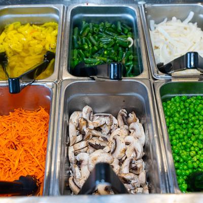 Mongolian BBQ salad bar.