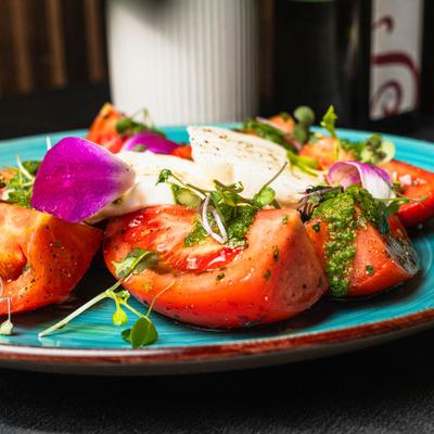 Caprese salad, closeup.