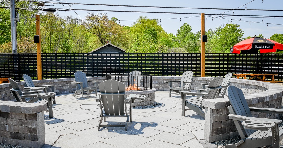 Chairs around fire pit