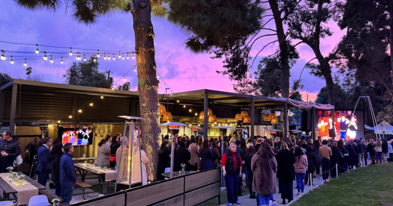 Outdoor patio full of guests
