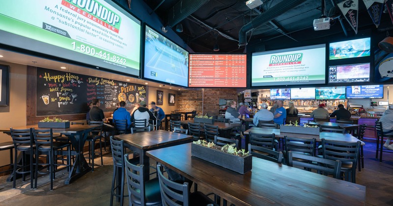 Interior, guest sitting and chatting