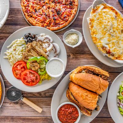 Various food on the table.