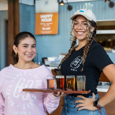 Brewery employees posing for a picture.