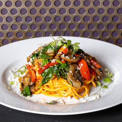 Pasta Primavera, served.