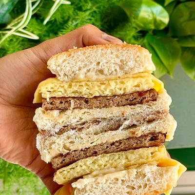 Southern Comfort - Sausage, Veggies, Cheese on English Muffin