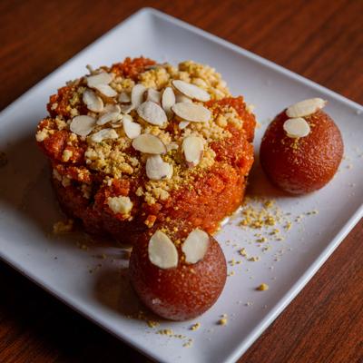 Gulab Jamun dessert.