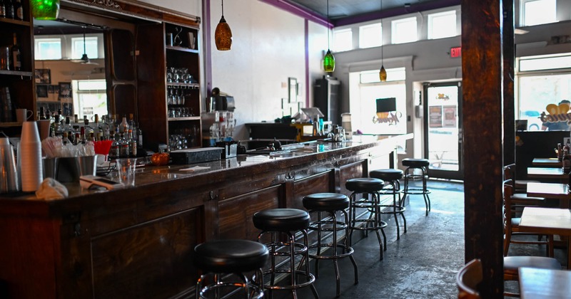 The interior, the serving counter