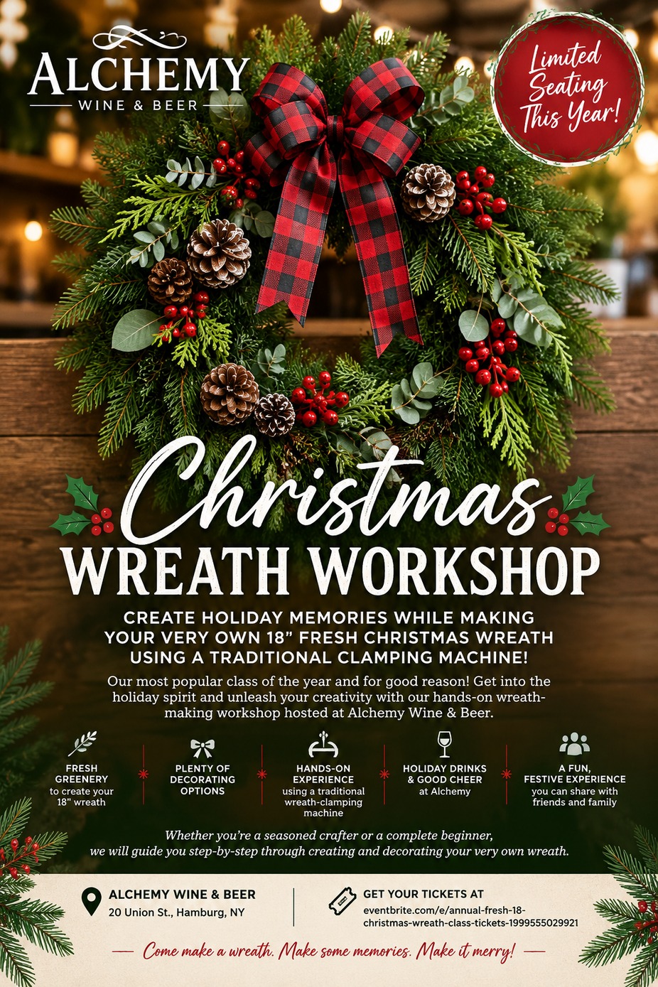 Christmas Wreath DIY Classes event photo
