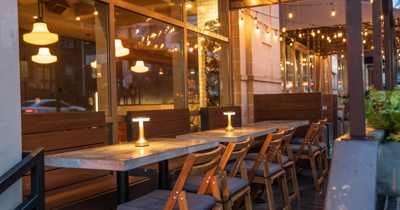 Exterior, tables and chairs