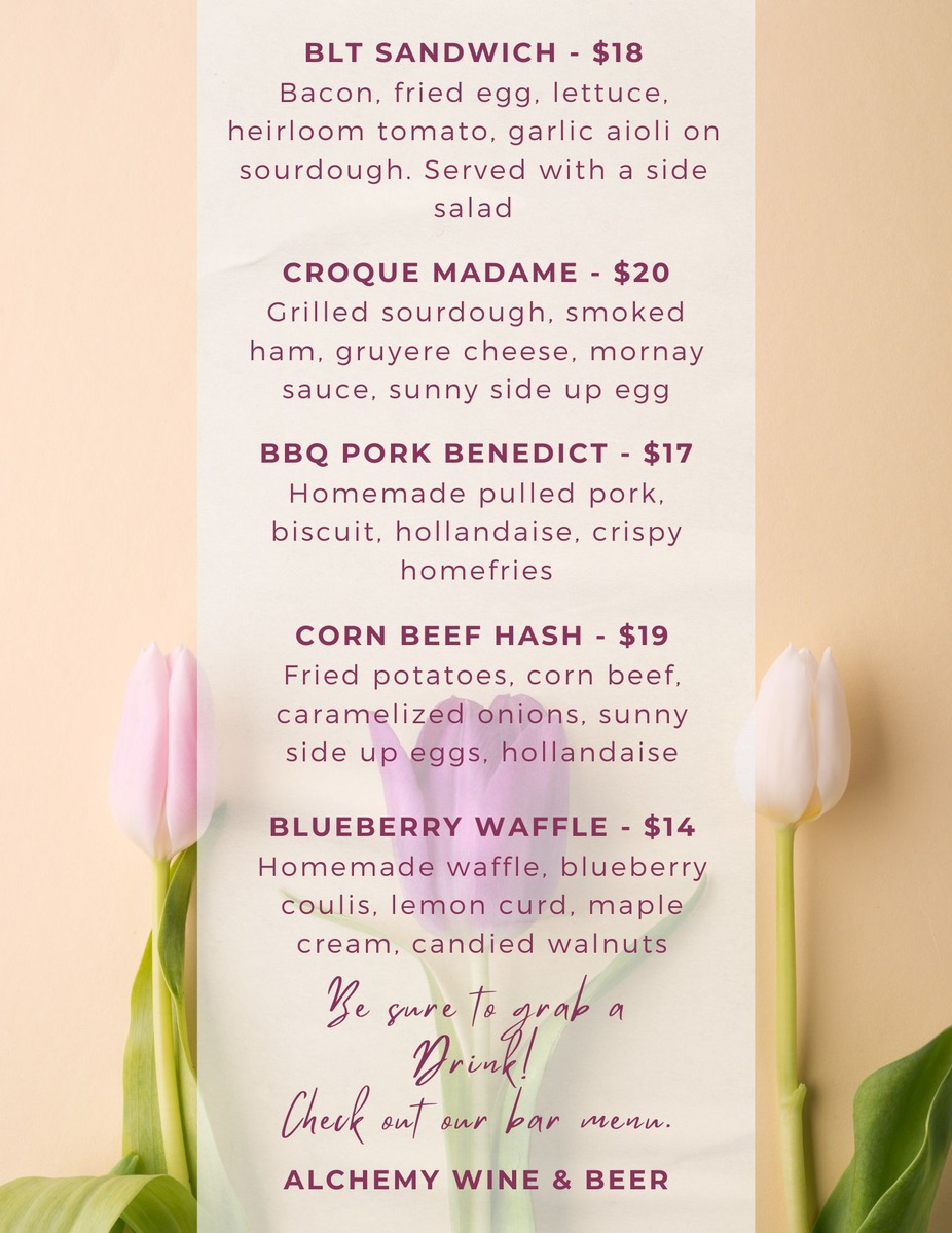 Brunch Menu- Mother's Day event photo