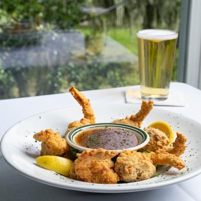 Boudin Stuff Shrimp & Cold Beer.