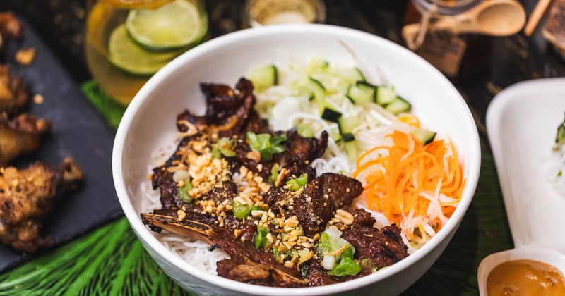 Lemongrass pork chop bowl