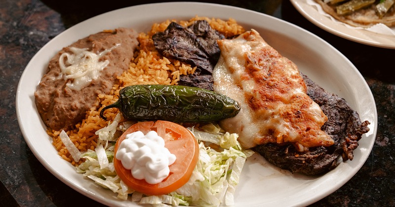 Chimichanga asada meal