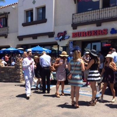 Customers on the patio