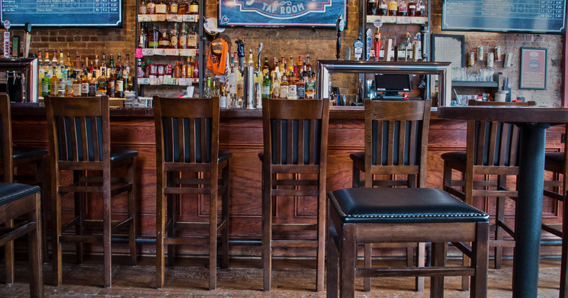 Bar area, closeup