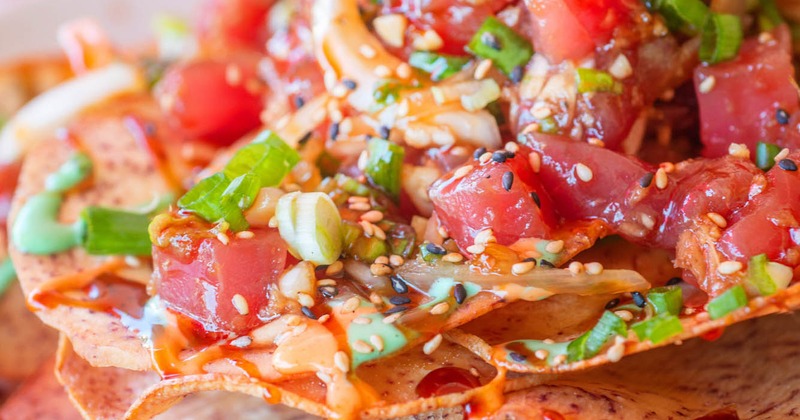 Lomi Salmon Poké, closeup