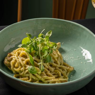 Chicken Pesto Linguini.