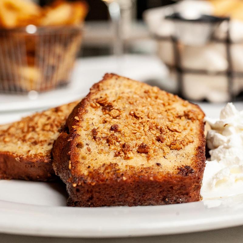 Granola Crusted Banana Bread “Foster“ French Toast photo