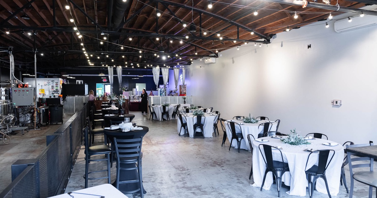 Tables set for guests