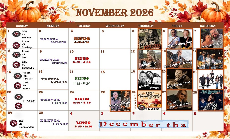 NOVEMBER EVENTS event photo