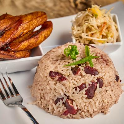 Fried rice and other side dishes.