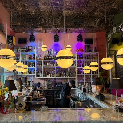 A view of the bar.