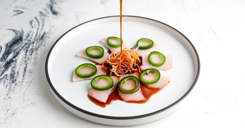 A served Jalapeno Hamachi