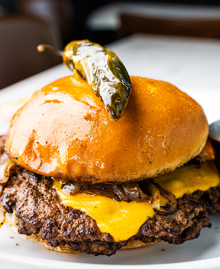 Taco Flats Brisket Smash Burger Austin Texas