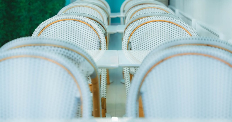 Interior, tables and chairs