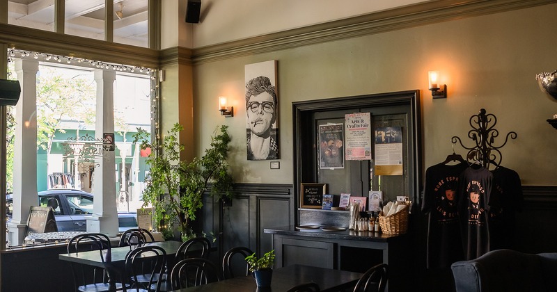 Interior of a rustic and casual seating area