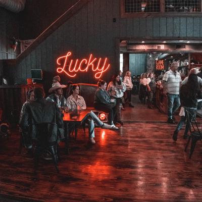 Customers sitting at their tables.