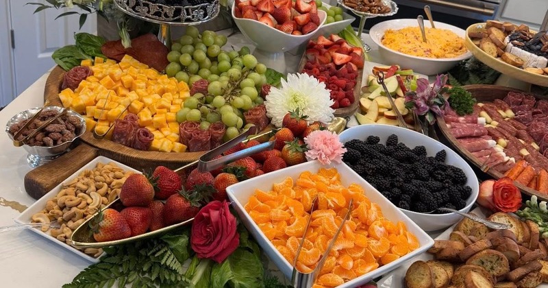 Various food items served on a tale