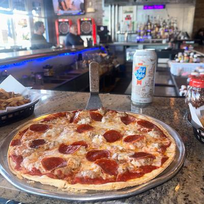Sausage pizza.