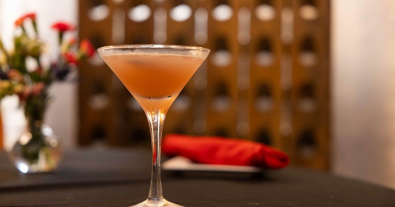 Pink Lady served in martini glass