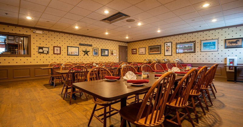 Fully set dining tables