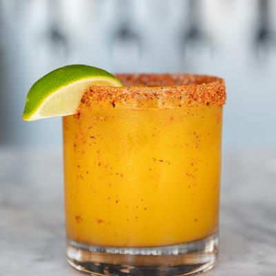 orange drink with lime.