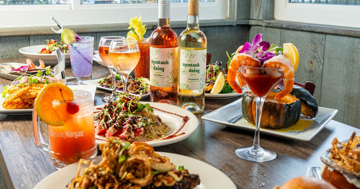 Assorted food and drinks