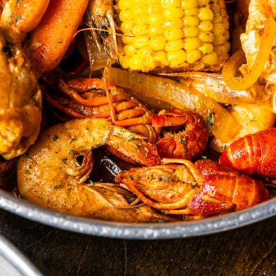 Seafood boil meal.