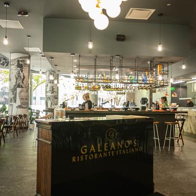 The interior of the restaurant.