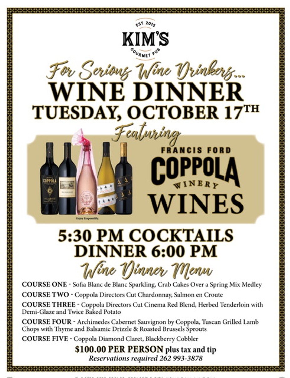 Coppola Wine Dinner event photo