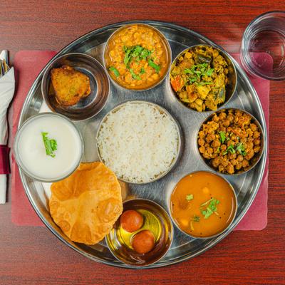 Gujarati Thali platter.