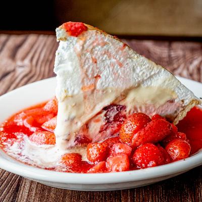 Baked Alaska dessert.