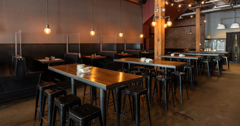 Interior, tables and chairs