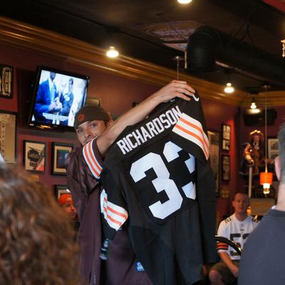 Fan posing with a richardson 33 jersey