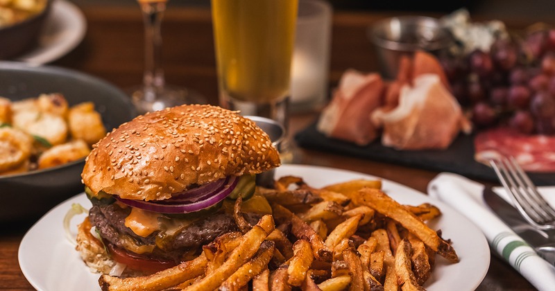 The Haven cheeseburger and other meals